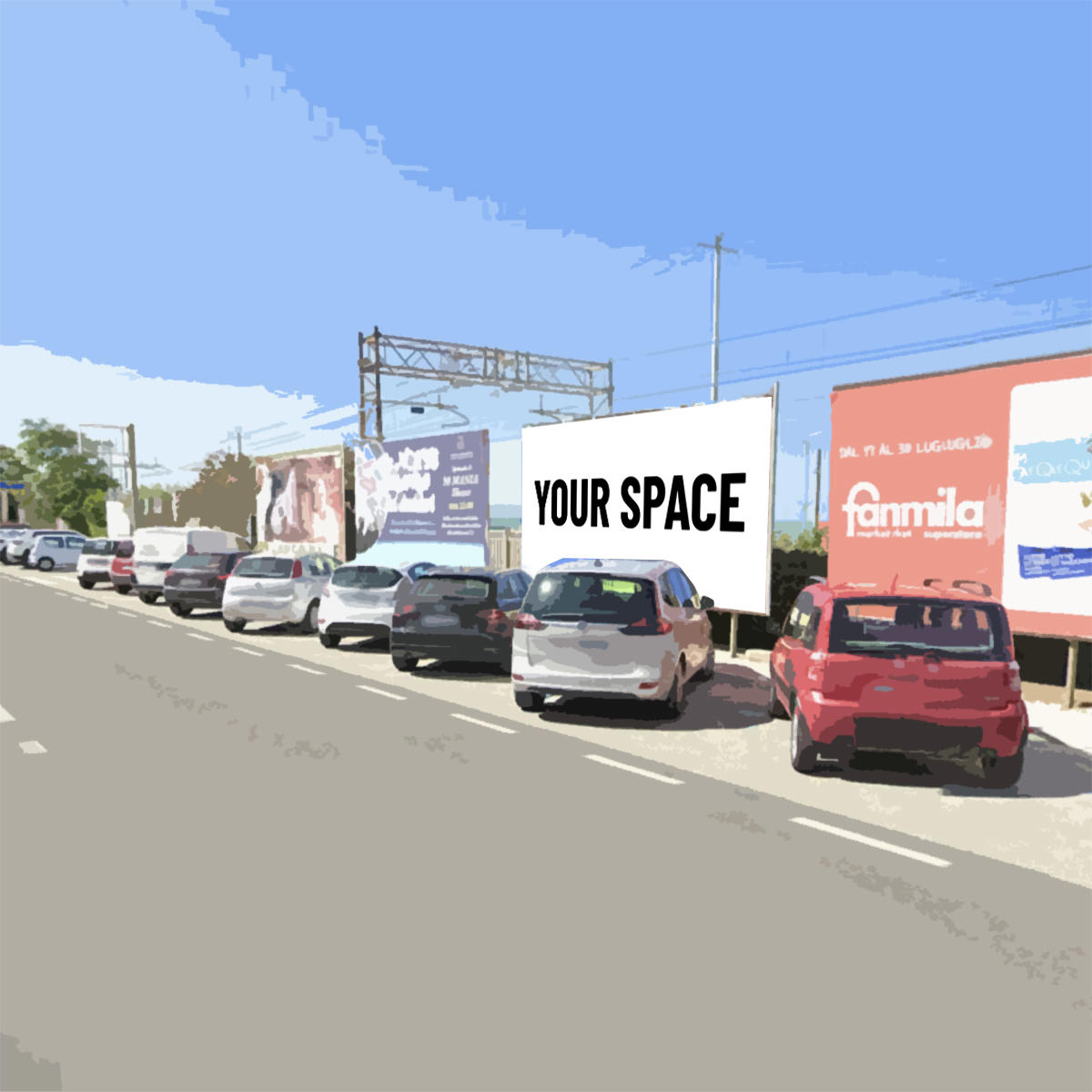 SPAZIO PUBBLICITARIO 600 x 300 Via Flaminia (ANCONA) Dal 19/10/2026 al 01/11/2026 14 giorni